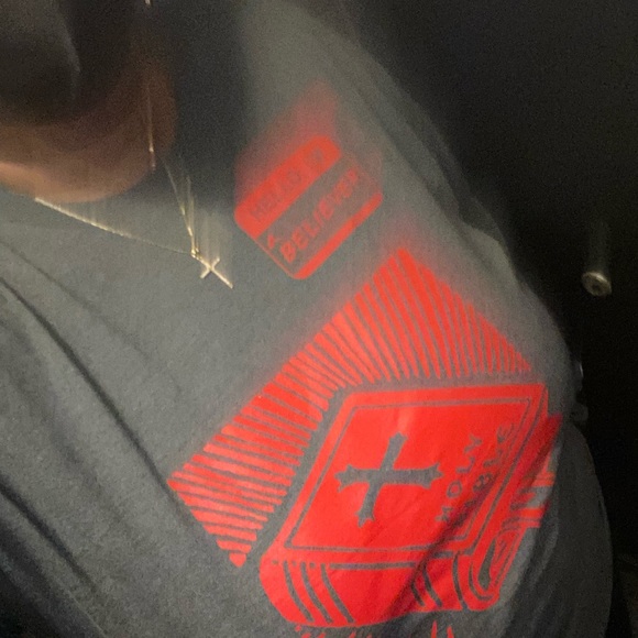 Champion red and charcoal grey long sleeve t shirts - Picture 4 of 5